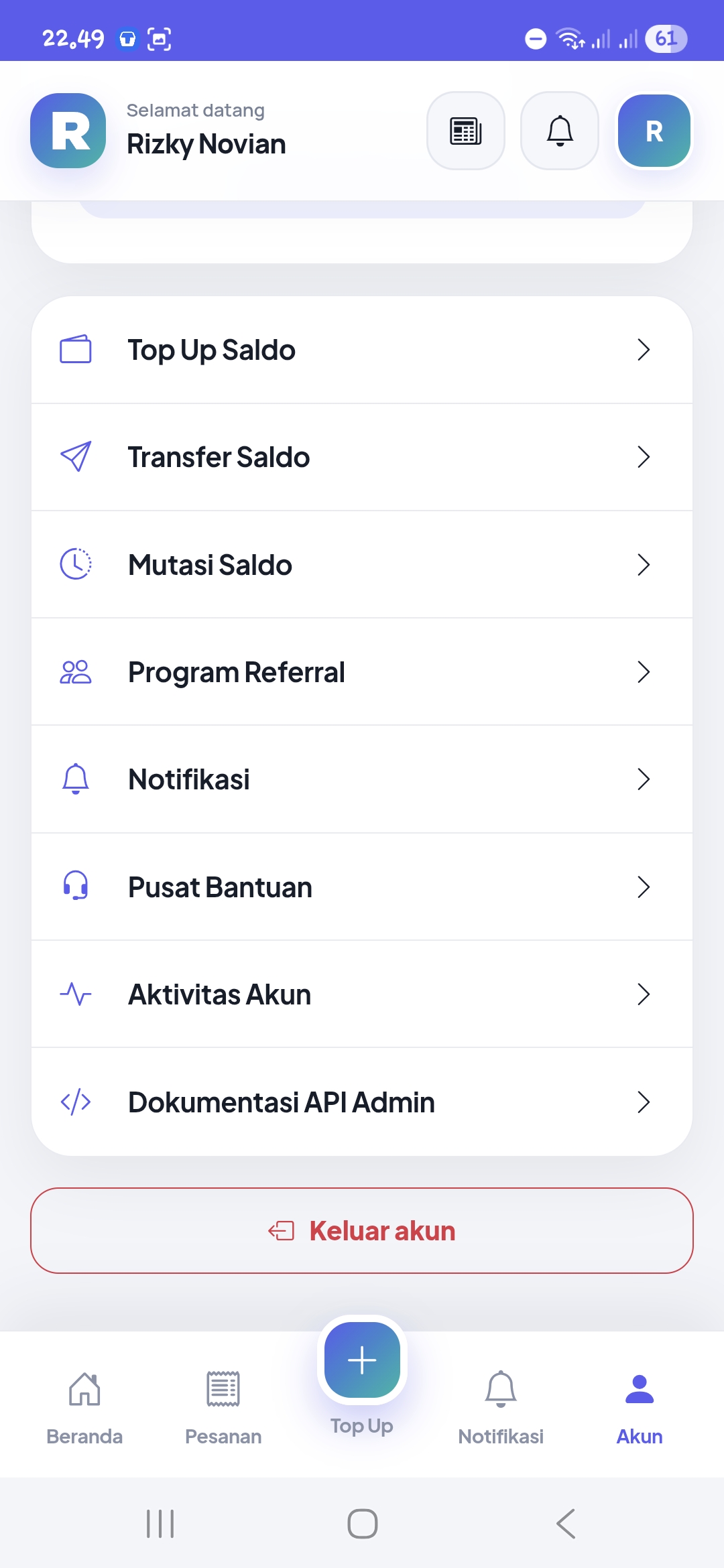Aplikasi E-Wallet Digital Layanan PPOB Top Up Pulsa Paket Data Token PLN screenshot 3