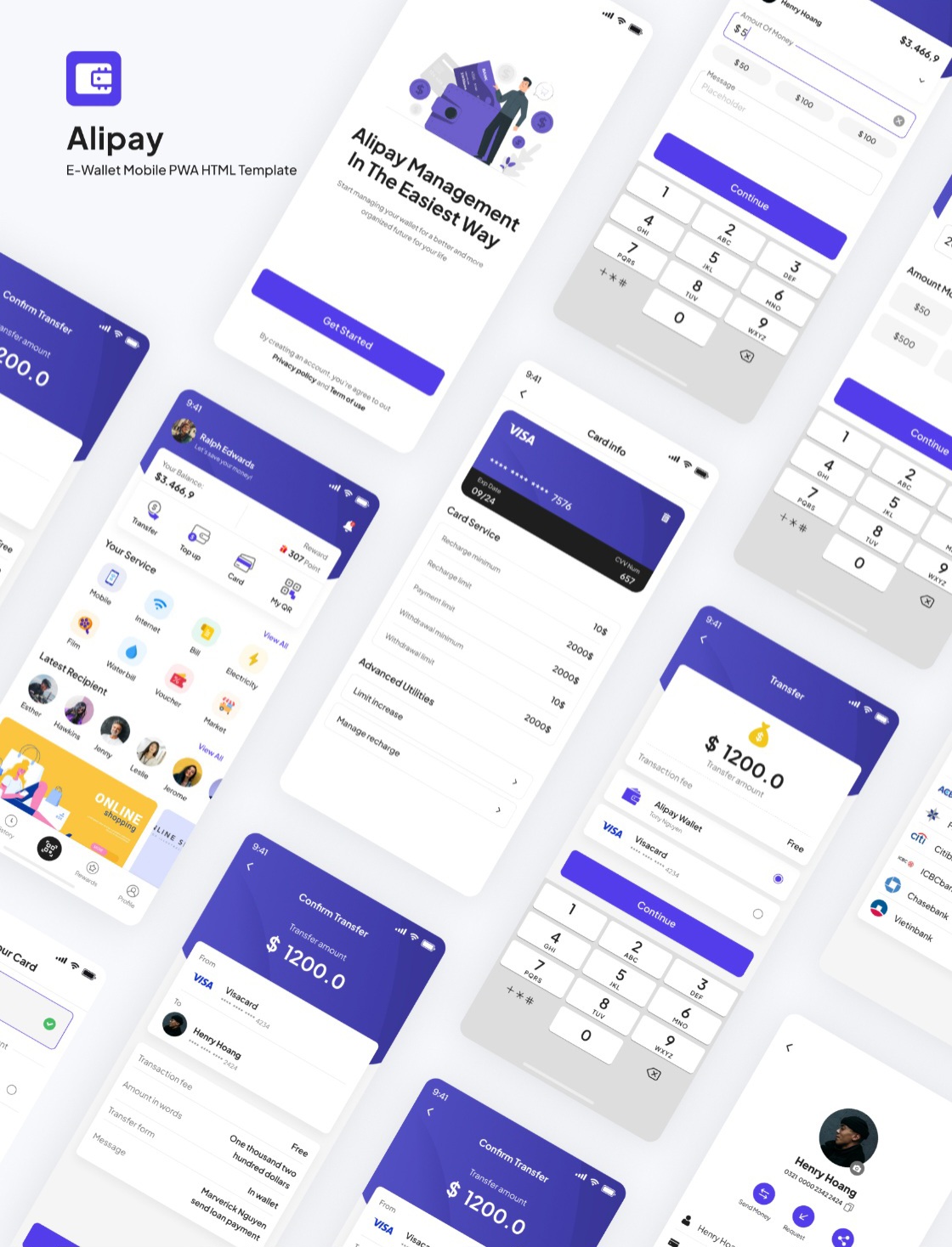 Tfpay | Template HTML PWA Mobile Dompet Elektronik screenshot 3