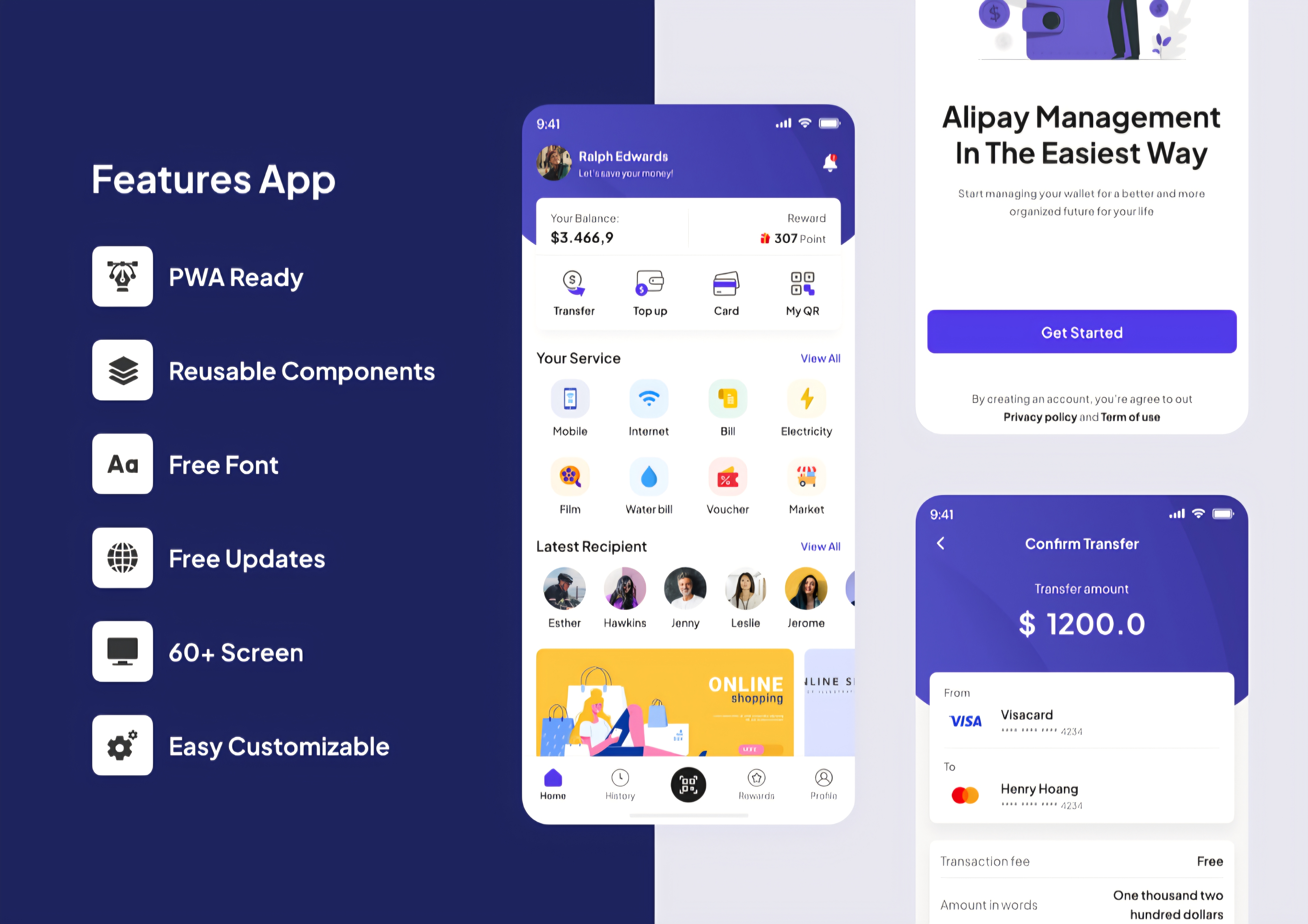 Tfpay | Template HTML PWA Mobile Dompet Elektronik screenshot 5